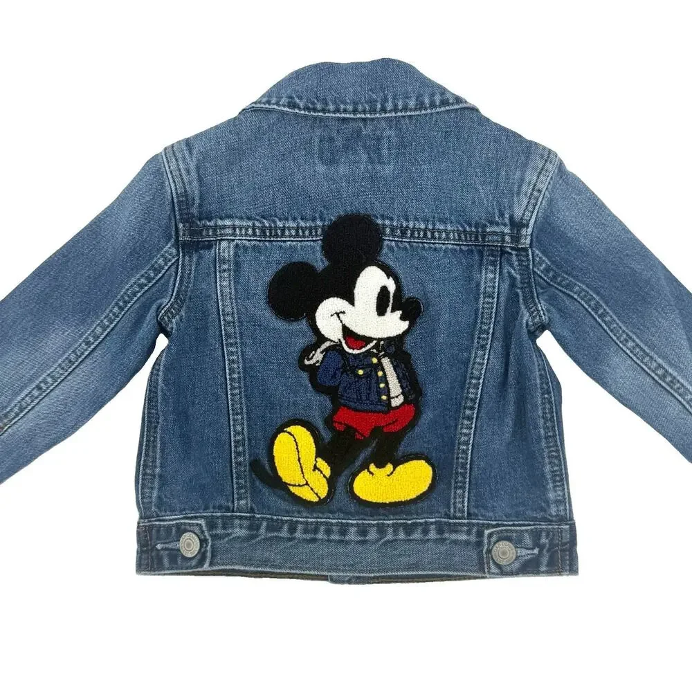 Gap × Disney Toddler Mickey Mouse Icon Cotton Denim Jean Jacket Size 2 Year